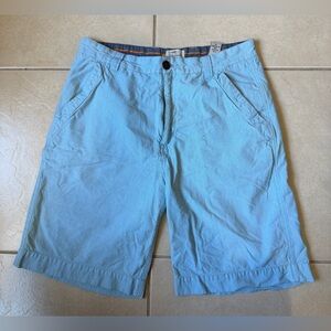 Bob Timberlake Flat Front Casual Shorts Mens Size 32 Blue Plaid